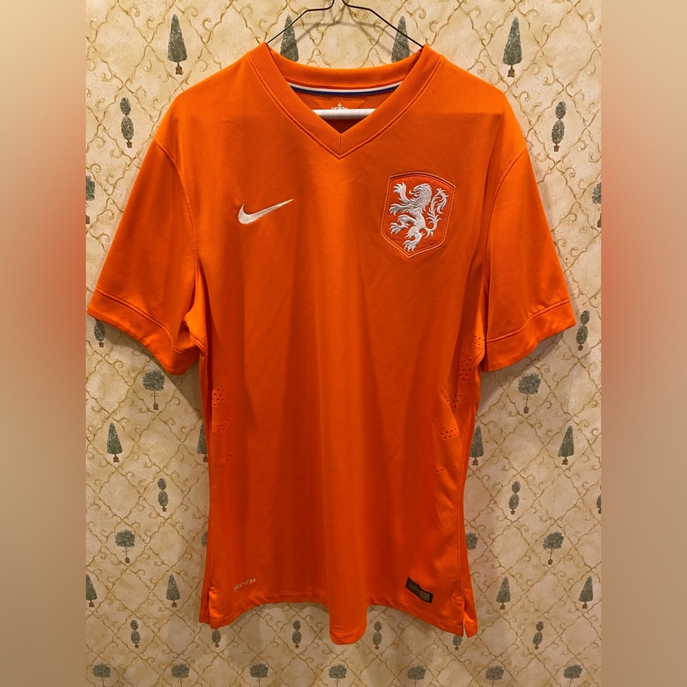 2014 mens Netherlands World Cup jersey, authentic mesh design